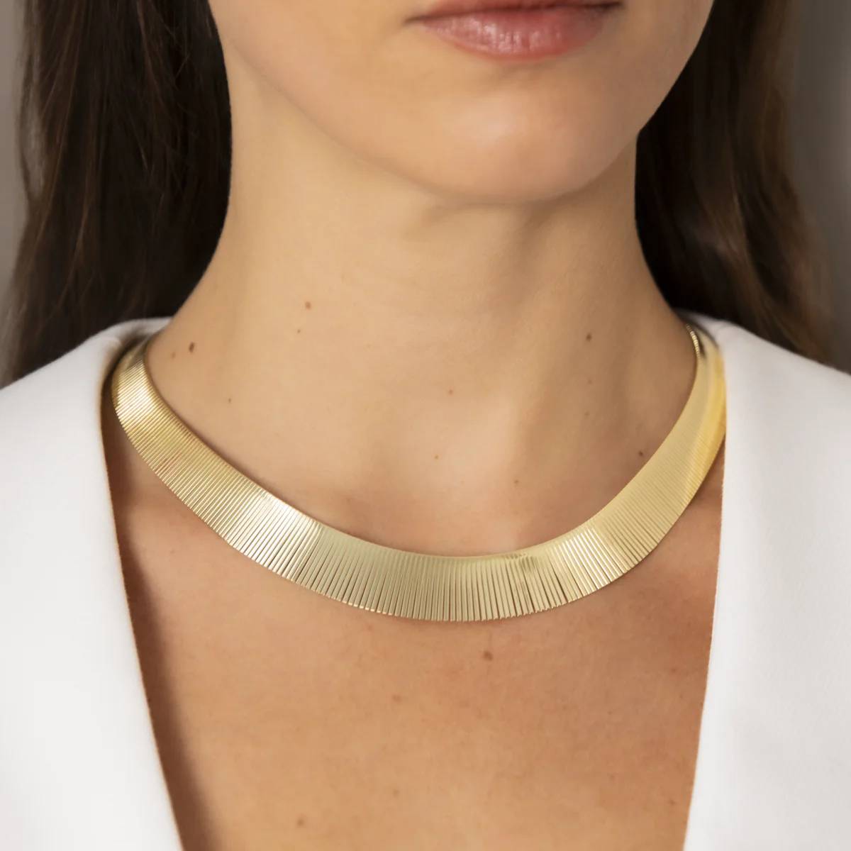 Collana Donna Etrusca Girocollo Cleopatra Piccola Bronzo Giallo WSET00738.YG
