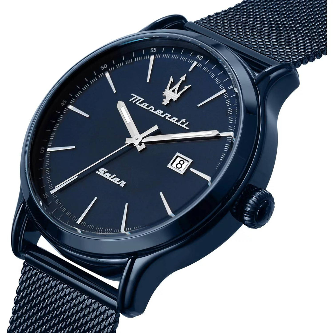 Orologio Uomo Maserati Carica Solare Solo Tempo Maglia Milano Blu R8853149001