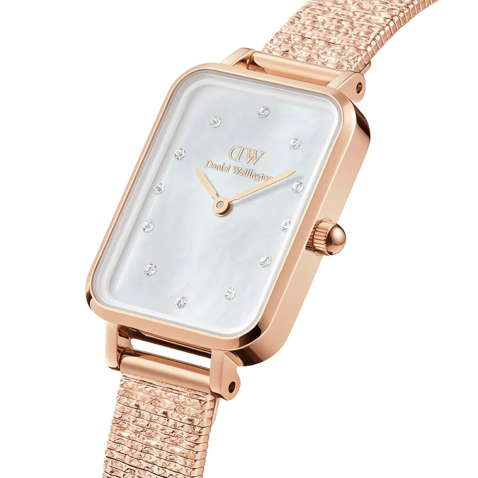 Orologio Donna Daniel Wellington Quarzo Acciaio Rosè Quadro 20x26 mm DW00100578