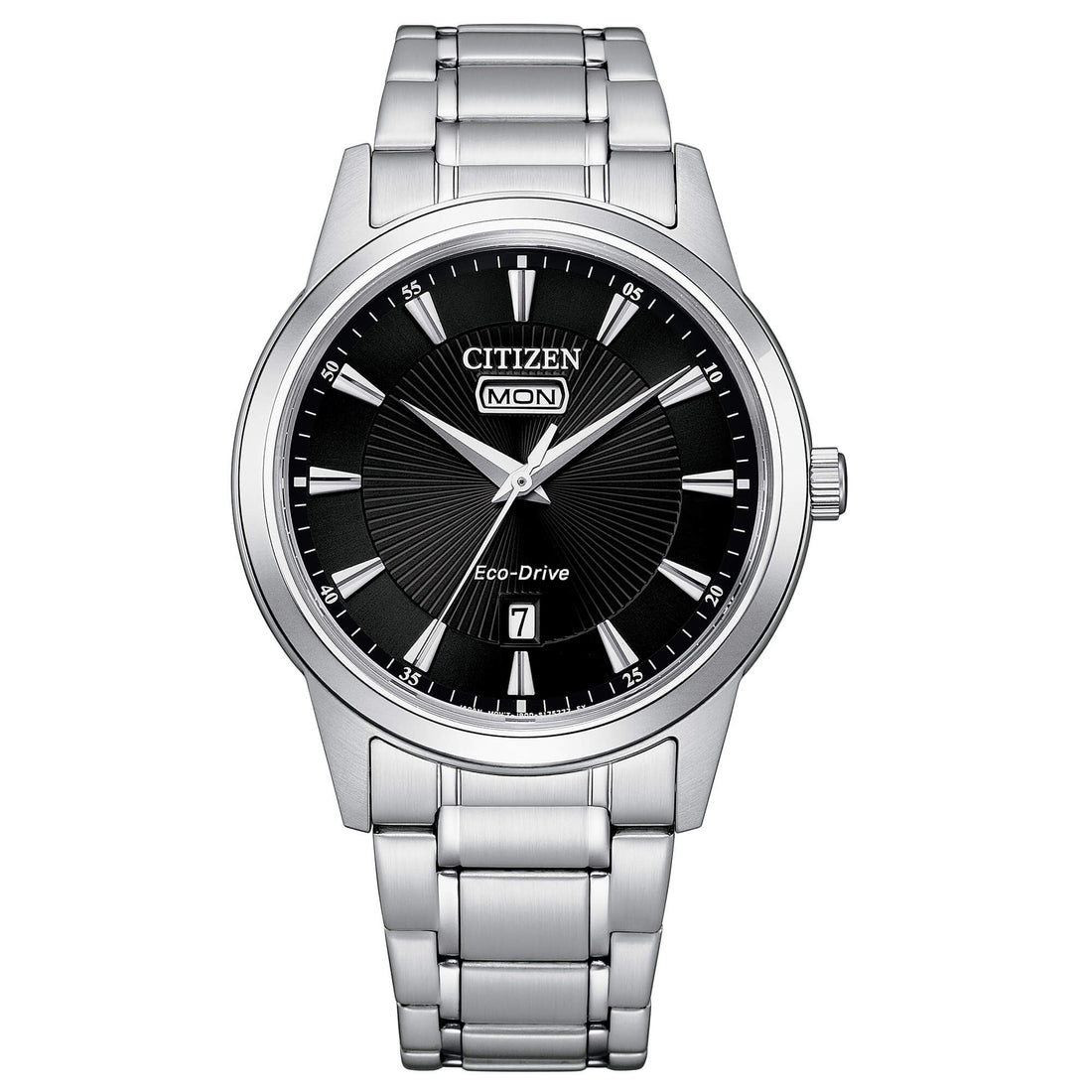 Orologio Uomo Citizen Eco-Drive Quarzo Doppia Data Nero Acciaio AW0100-86E