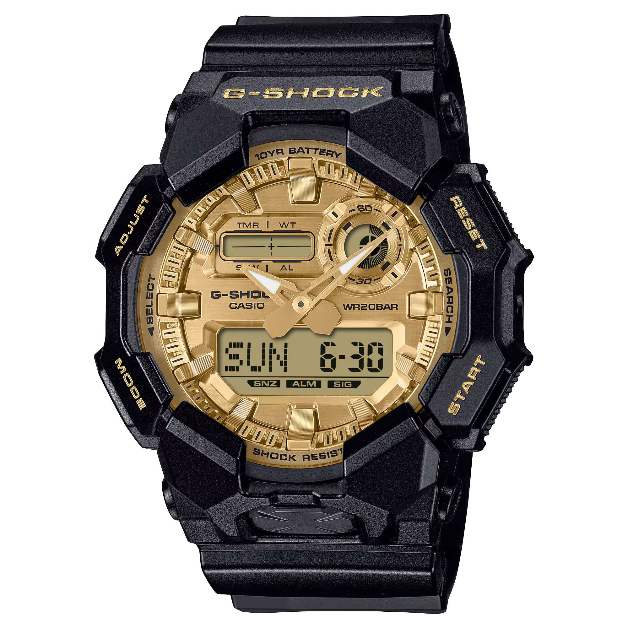 Orologio Uomo Casio G-SHOCK Nero Oro 10 Anni Batteria GA-010GGB-1A9ER
