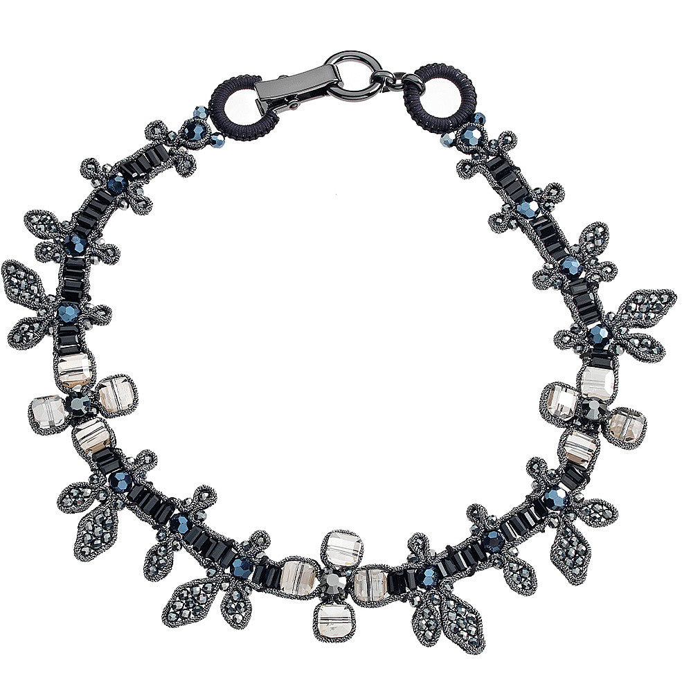 Collana Donna Ottaviani cristalli neri e fumè 500211C
