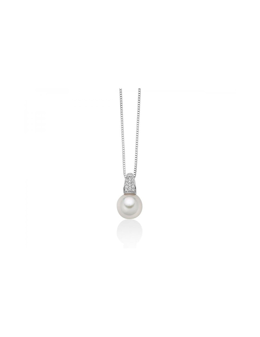 Collana Donna Miluna Girocollo ORO 750 Perle con  diamanti PCL6257