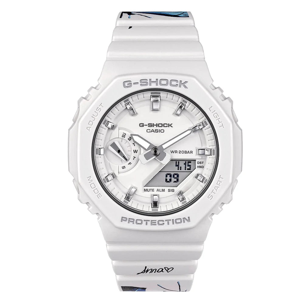 Orologio Donna Casio G-SHOCK Gomma Quarzo Bianco Data Solo Tempo GMA-S2100AP-7AER