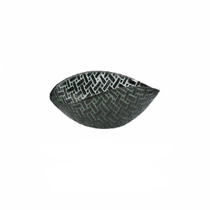 Coppetta Cristallo Onlylux Pattern Verde Bianco 20x12 cm OL03075