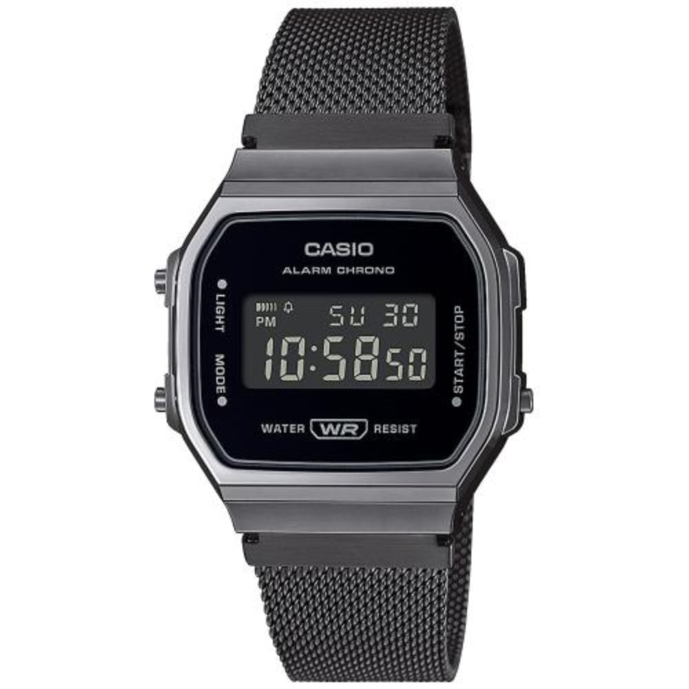 Orologio Uomo Casio Vintage Digitale Quarzo Nero  Cronografo A168WEMB-1BEF
