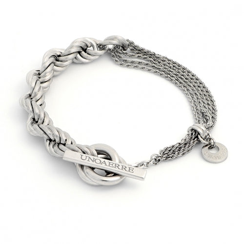 Bracciale Donna Unoaerre Argento Lucido Catena Torchon Semirigido 515115