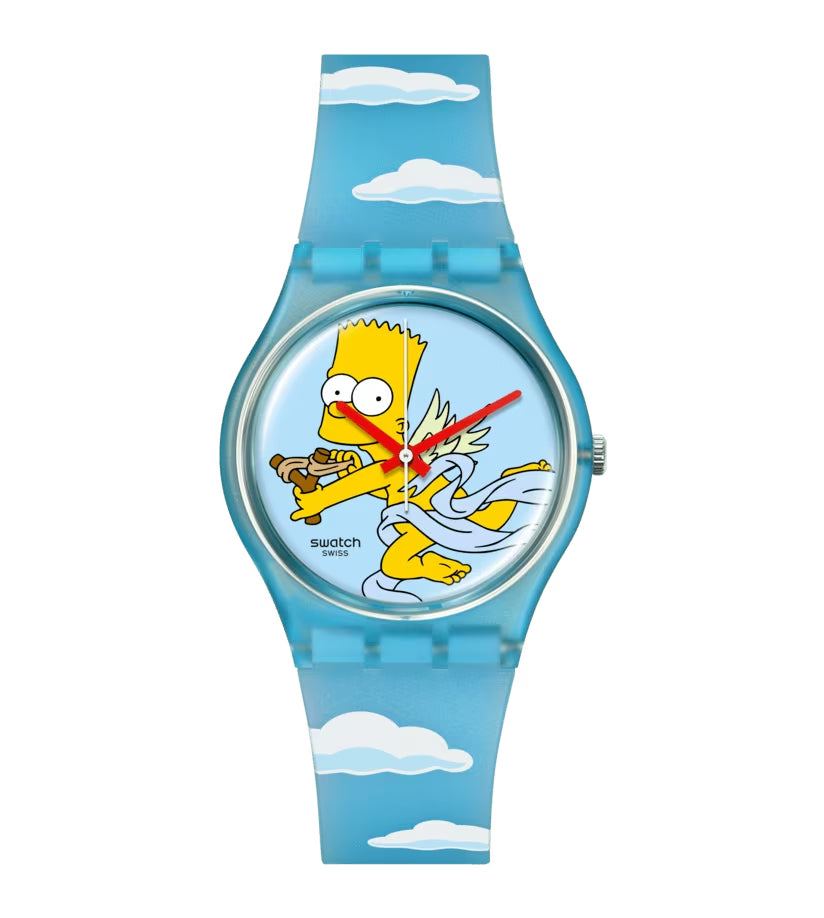 Orologio Unisex Swatch Angel Bart San Valentino Quarzo Azzurro SO28Z115