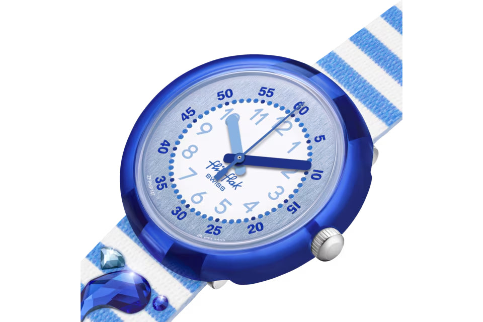 Orologio Bambino Swatch Flik Flak Shining Dolphin Azzurro Blu ZFPNP147