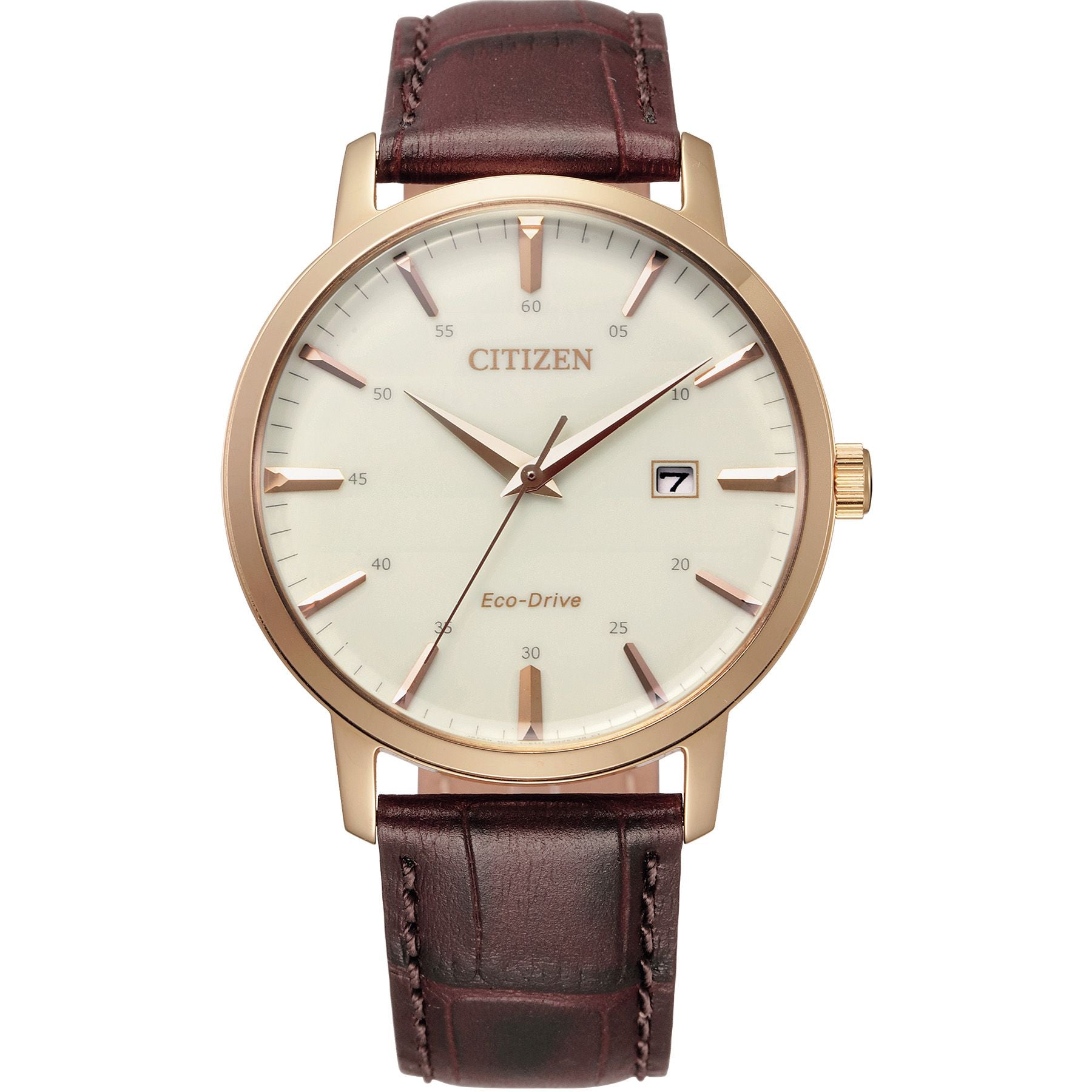Orologio Uomo Citizen Classic Eco Drive Solo Tempo Data Acciaio Dorato BM7463-12A