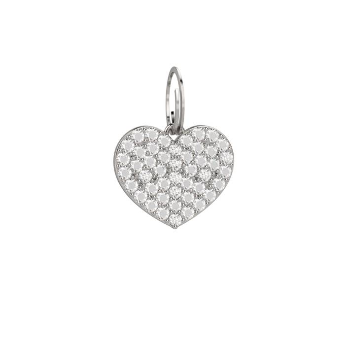 Medaglina Pets Liu Jo Acciaio Cuore Zirconi Bianchi LJP006
