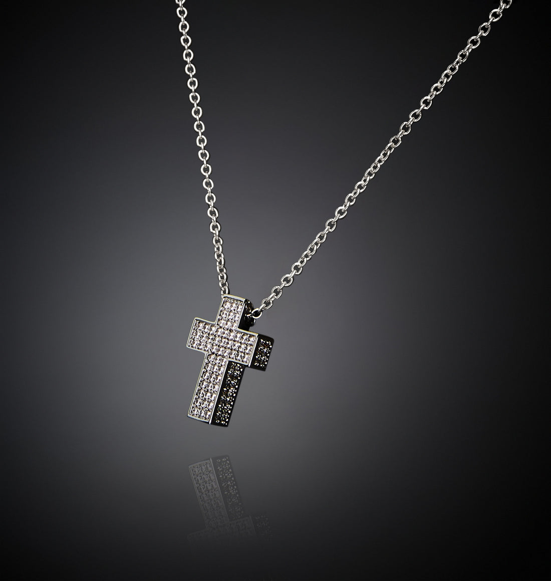 Collana Donna Chiara Ferragni Acciaio Croce Grande Scatolata Zirconi Bianchi J19AWC02