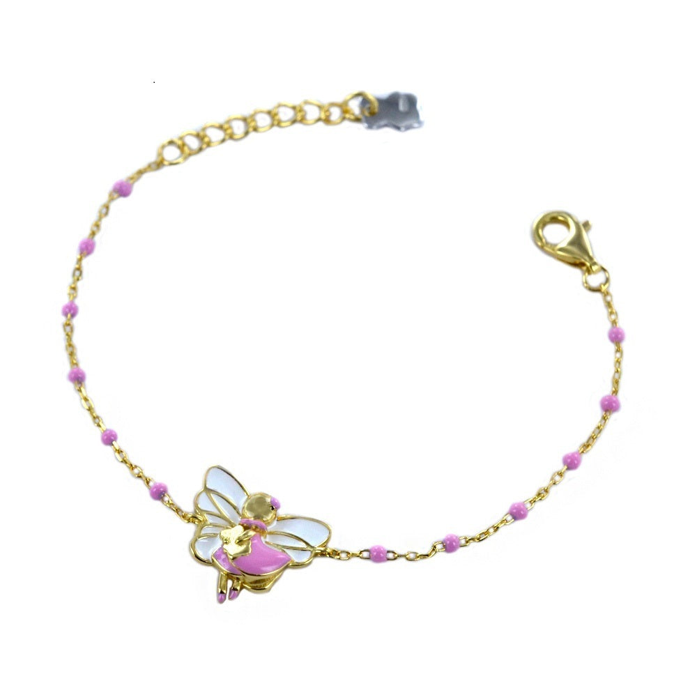 Bracciale Bambino Nanàn Argento Dorato 925 con  fatina  NAN0540