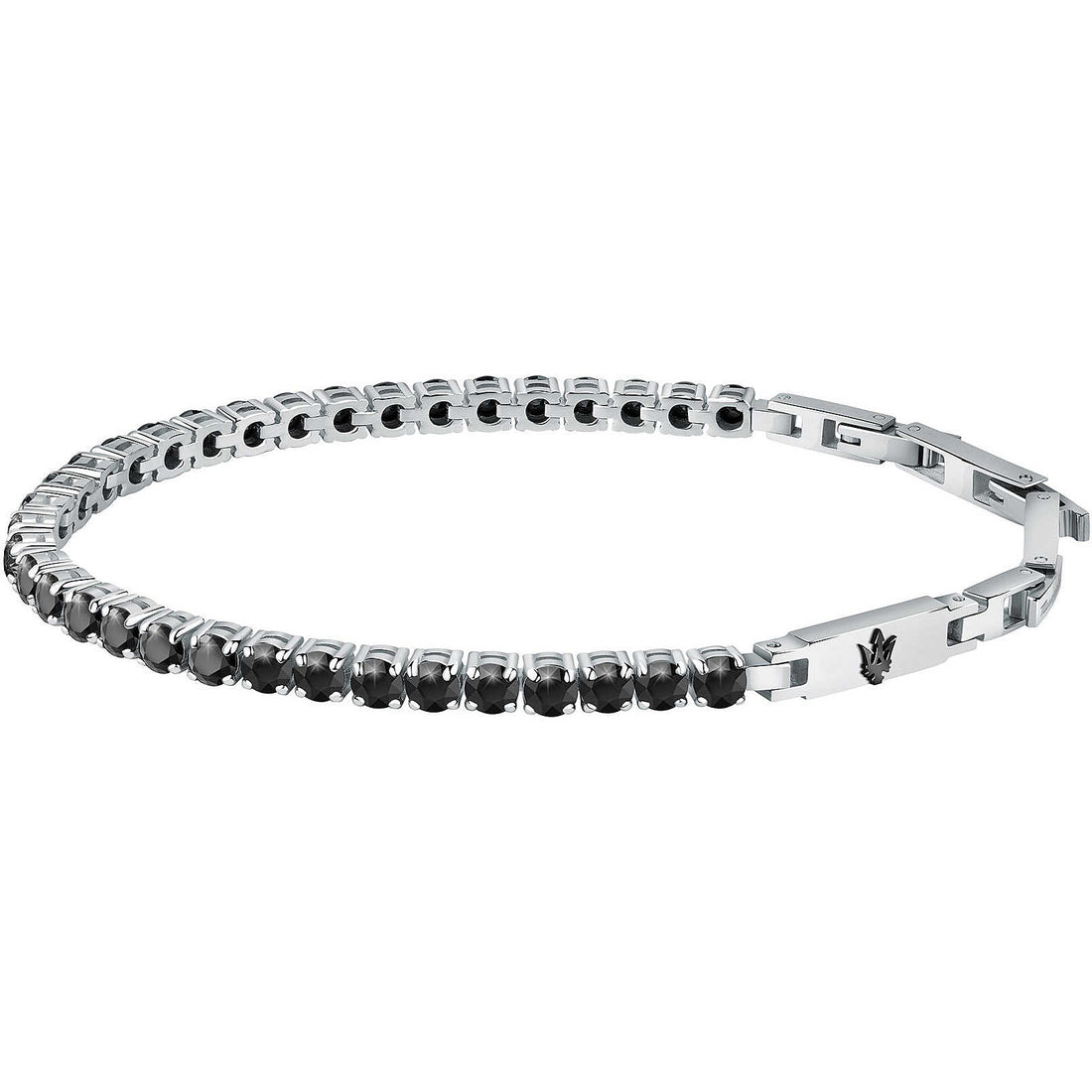 Bracciale Uomo Maserati Acciaio Zirconi Neri Tennis JM222AVC04