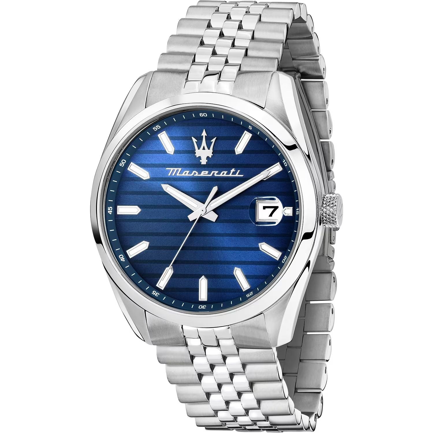 Orologio Uomo Maserati Acciaio Lucido Quarzo Blu Data R8853151028