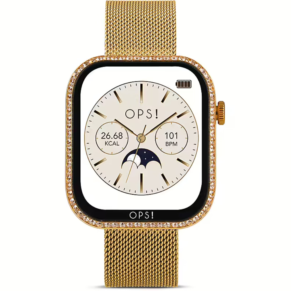 Orologio Unisex Ops Object Smartwatch Call Pro Acciaio Dorato Maglia Milano OPSSW-65