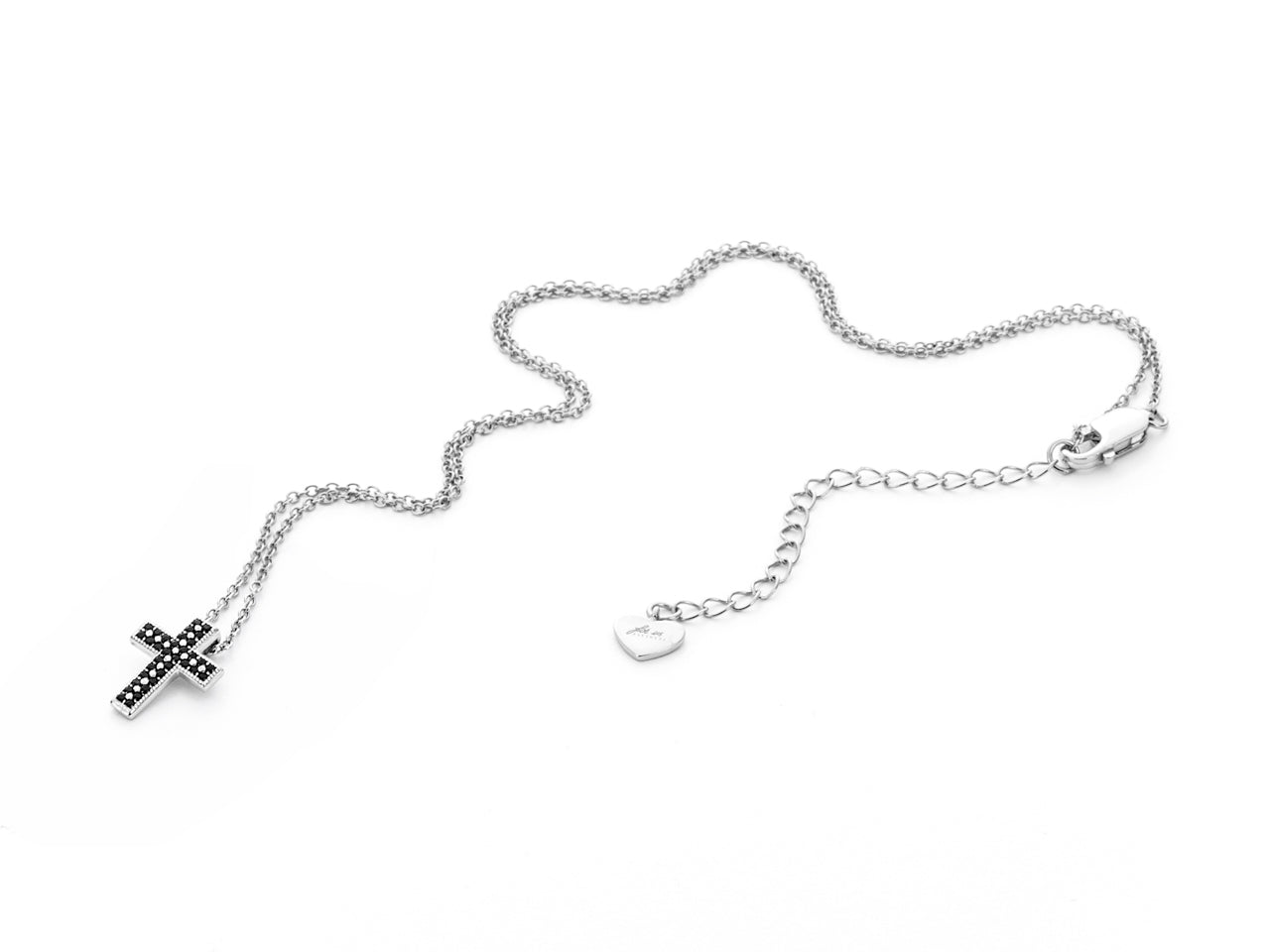 Collana Donna 4US Cesare Paciotti Argento 925 Con Zirconi Neri 4UCL4841W