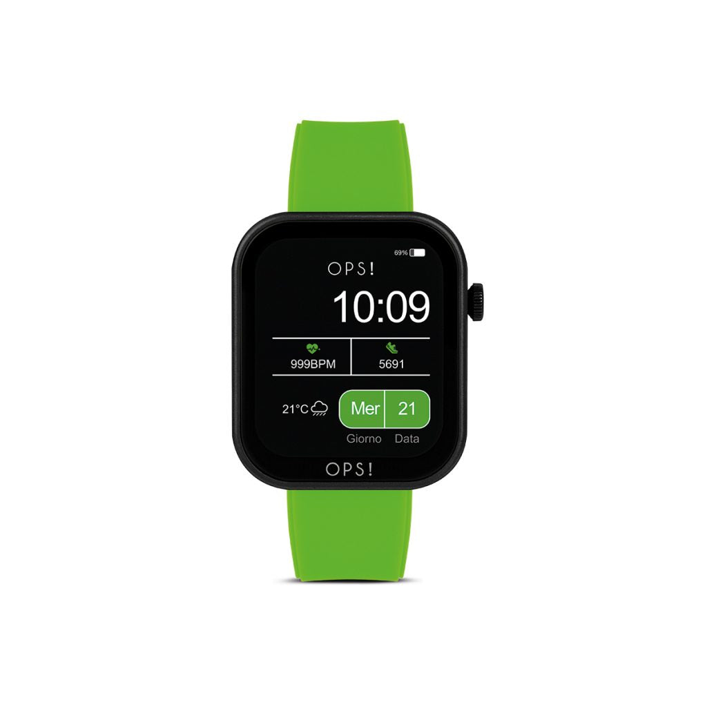 Orologio Uomo Ops Smartwatch Active Call Nero Verde OPSSW-33