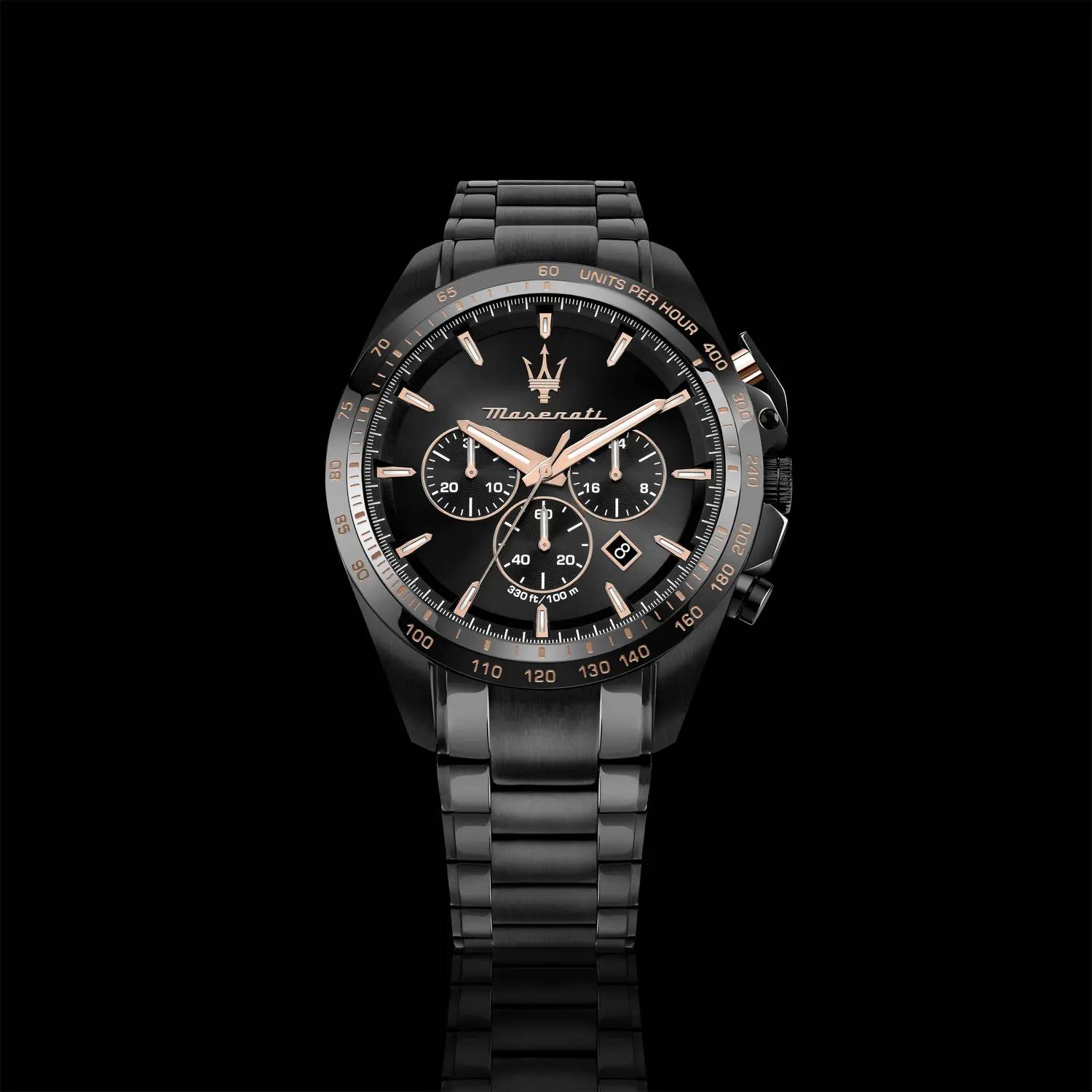 Orologio Uomo Maserati Quarzo Cronografo Acciaio Nero Rosè R8873612048