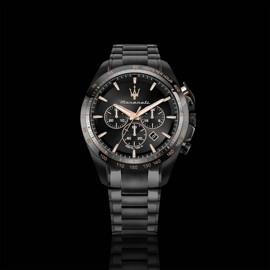 Orologio Uomo Maserati Quarzo Cronografo Acciaio Nero Rosè R8873612048