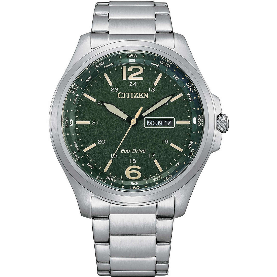 Orologio Uomo Acciaio CITIZEN Miltary eco drive AW0110-82X