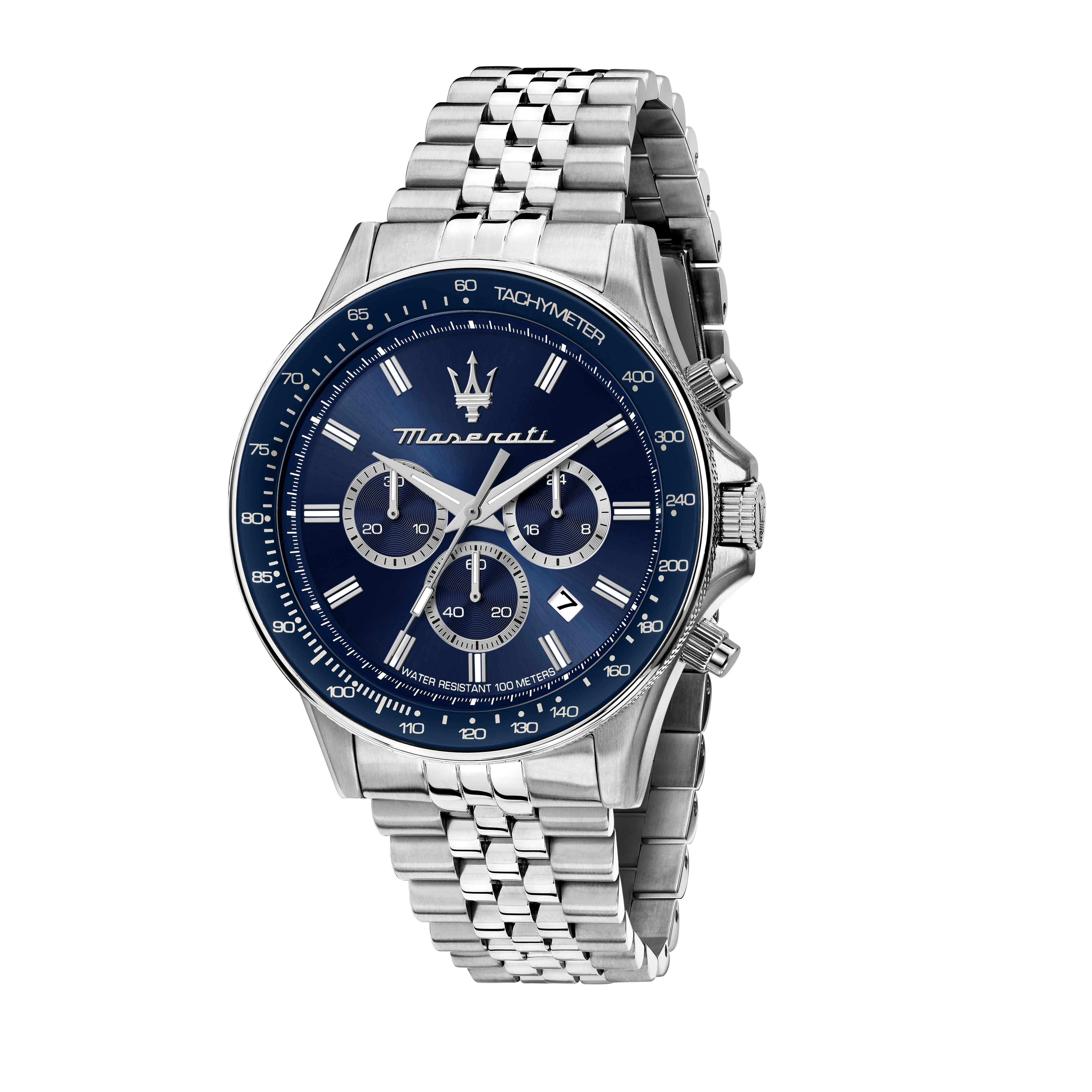 Orologio Uomo Maserati Sfida Acciaio Jubilè Cronografo Blu Data R8873640025