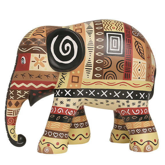 Scultura Elefante OnlyLux Resina Golden Hour cm 15 Dipinto A Mano 8858831272682