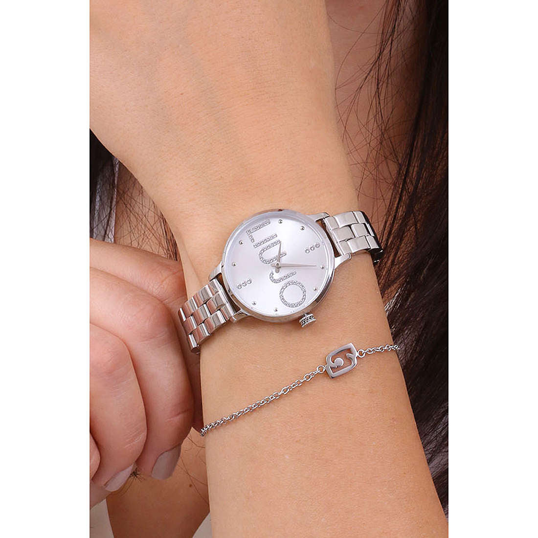 Orologio Donna Liu Jo Luxury Couple Plus Acciaio Zirconi Bracciale TLJ2036