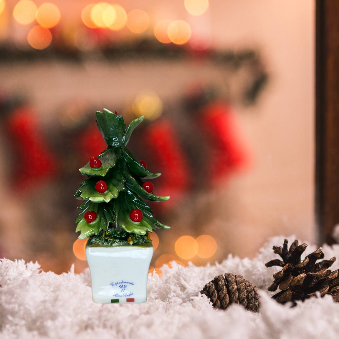 Albero di Natale Capodimonte Classico Vaso Bocciolo 18cm CAP30