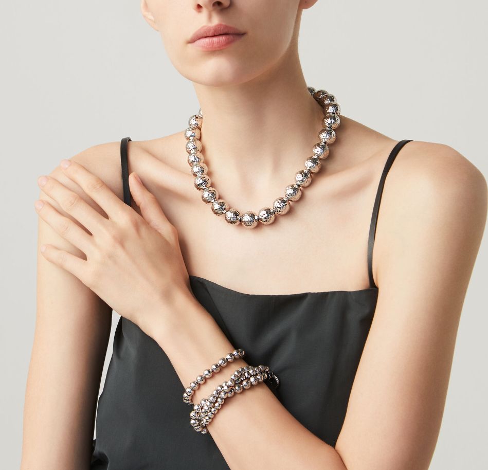 Bracciale Donna Giovanni Raspini Argento 925 Maglia Biglie Super Bowl Medio 10327