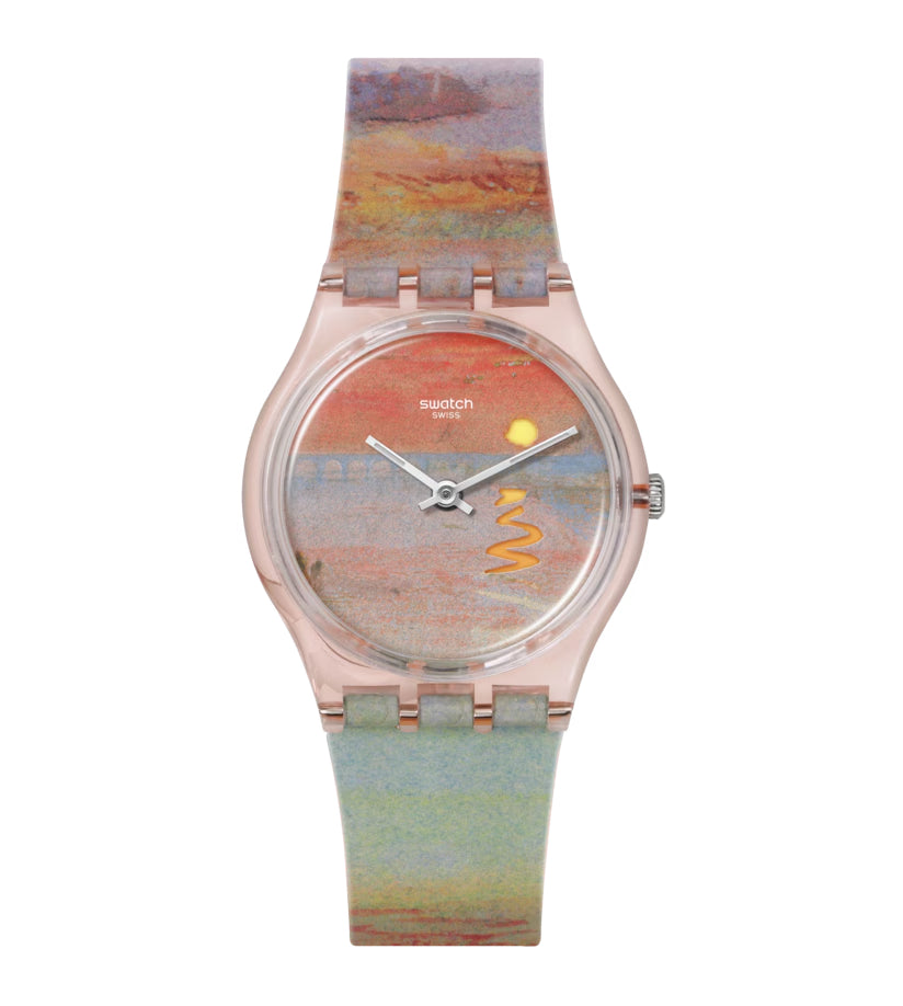 Orologio Unisex Swatch Turner's Scarlet Sunset Rosa SO28Z700
