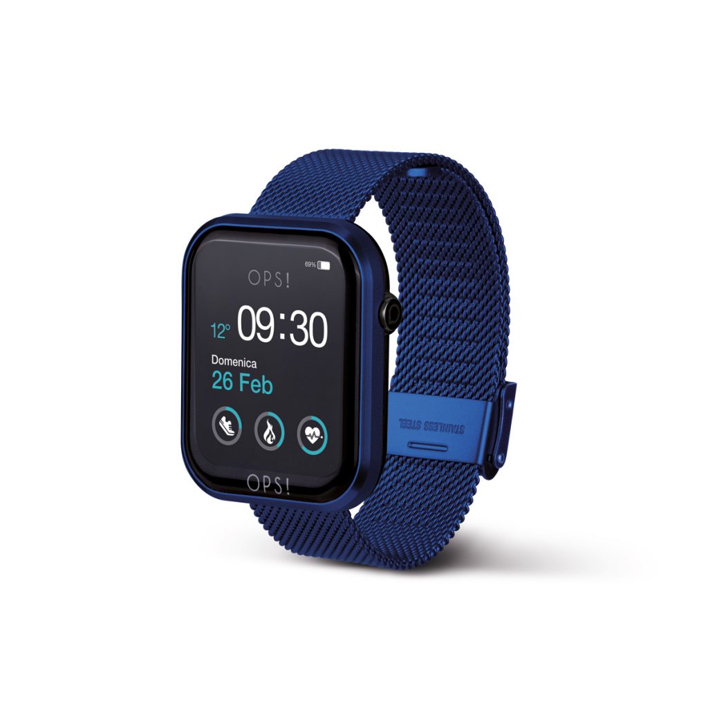 Orologio Unisex Ops Object Smartwatch Call Acciaio Blu Maglia Milano OPSSW-20