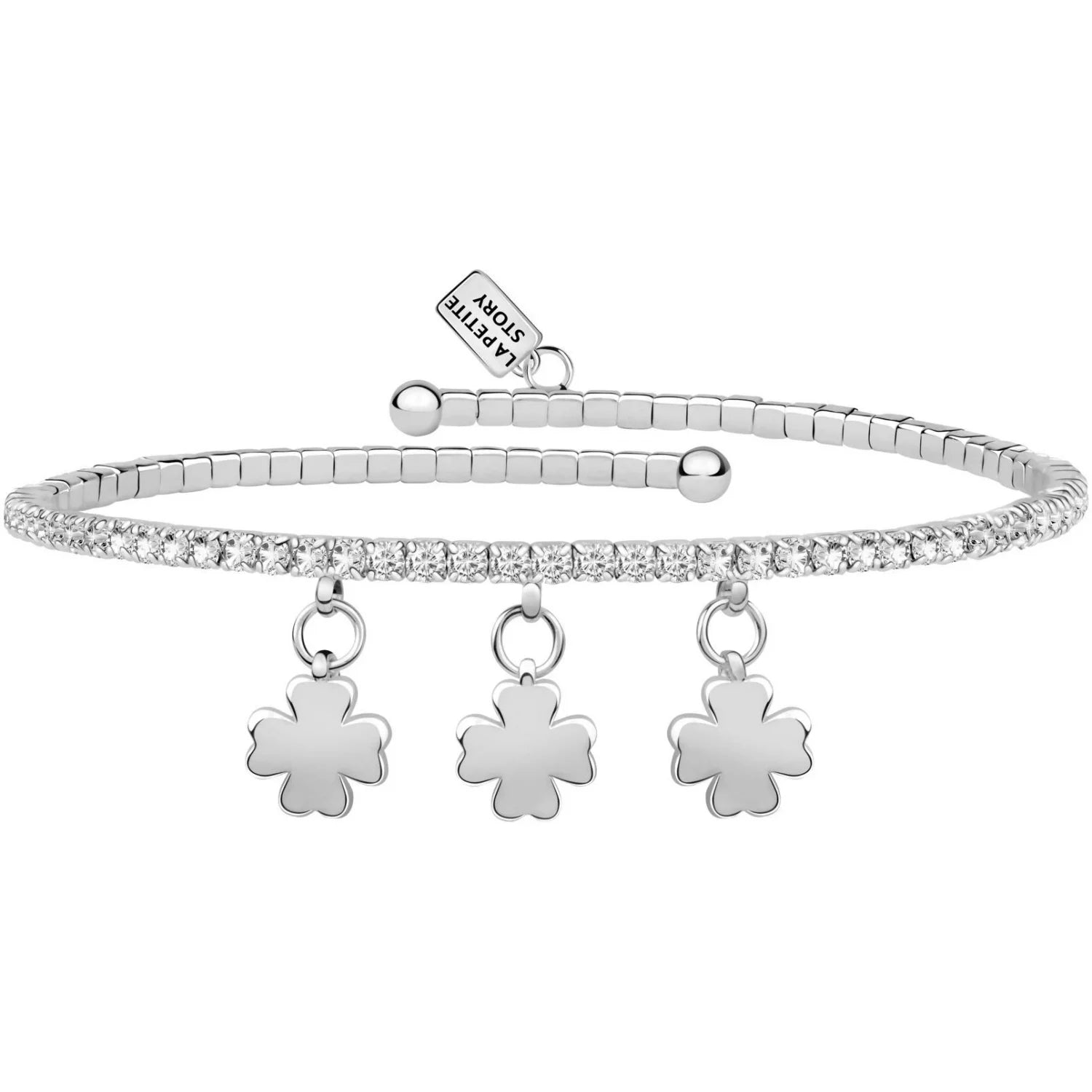 Bracciale Donna La Petite Story Ottone Charm Quadrifoglio Zirconi Bianchi LPS05AQC10
