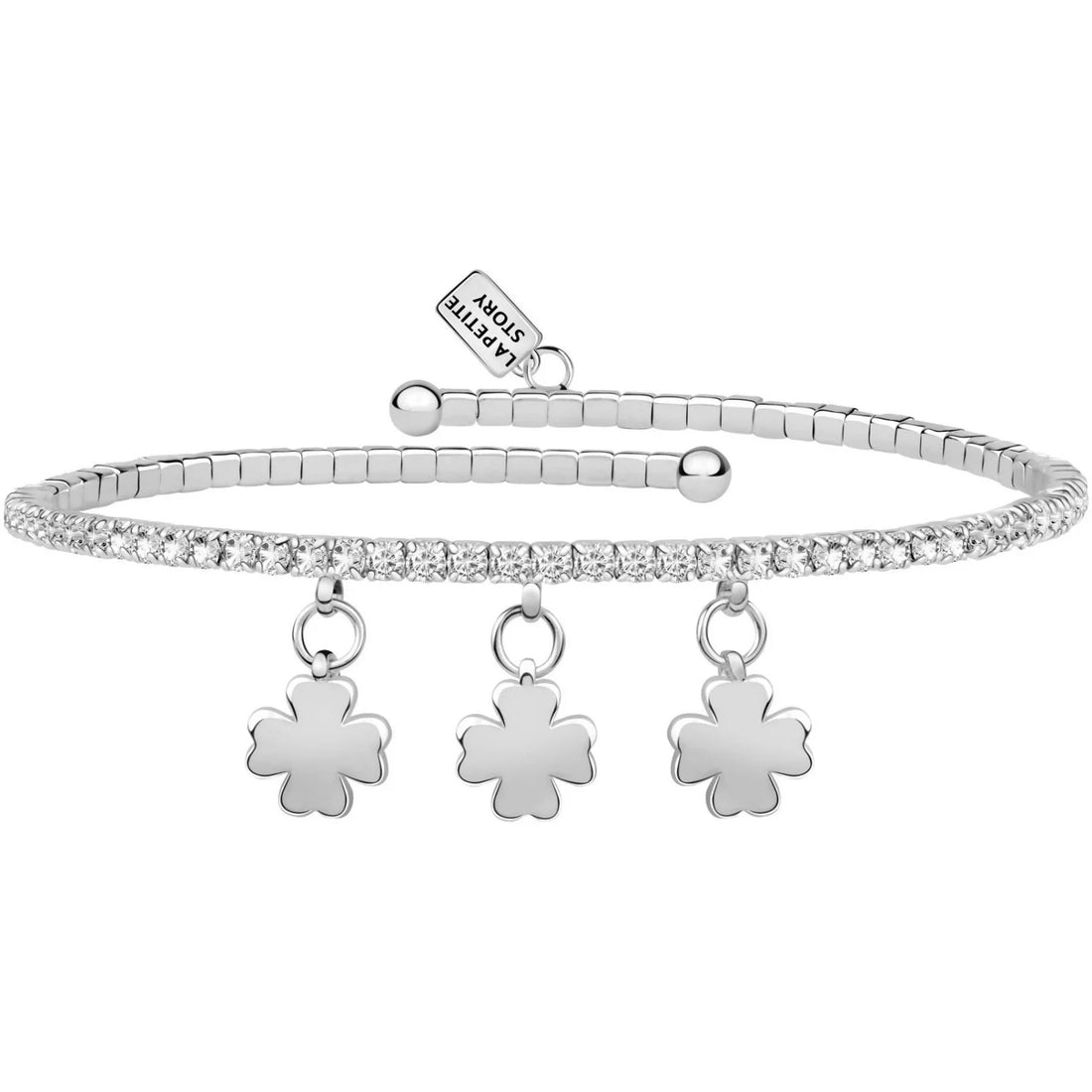 Bracciale Donna La Petite Story Ottone Charm Quadrifoglio Zirconi Bianchi LPS05AQC10