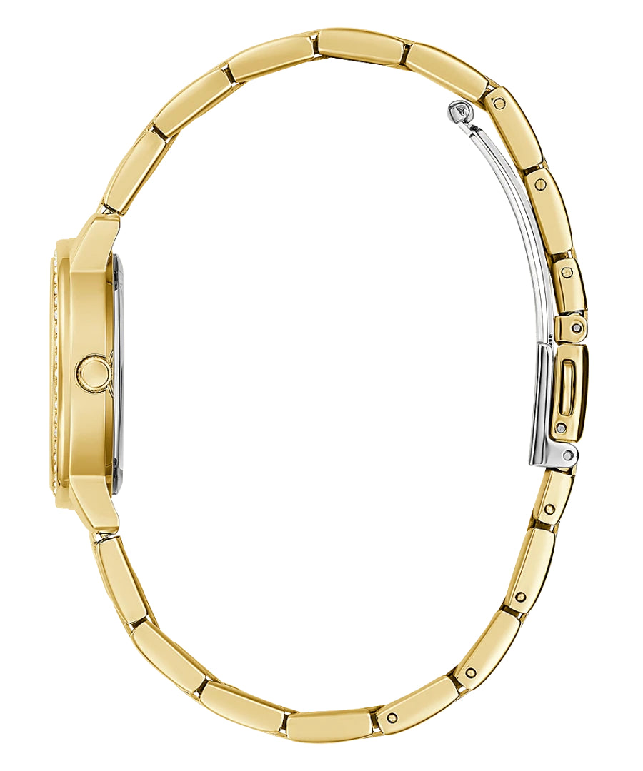 Orologio Donna Guess Quarzo Solo Tempo Zirconi Acciaio Dorato GW0468L2