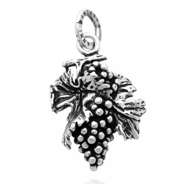 Charm Donna Giovanni Raspini Argento 925 Grappolo Uva Grande Fatto A Mano 06247