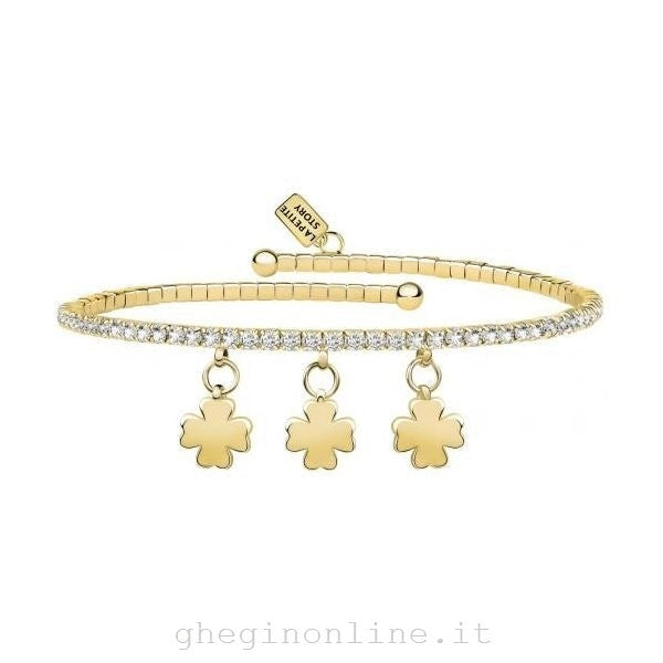 Bracciale semirigido donna con pietre zirconi Bianchi la petite story