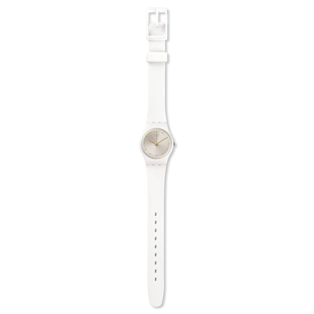 Orologio Donna Bambino Gomma Silicone Swatch Quarzo Solo tempo Bianco LW148