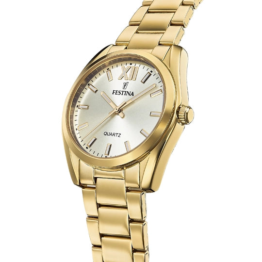 Orologio Donna Festina Acciaio Dorato Bianco Quarzo Solo Tempo F20640/1