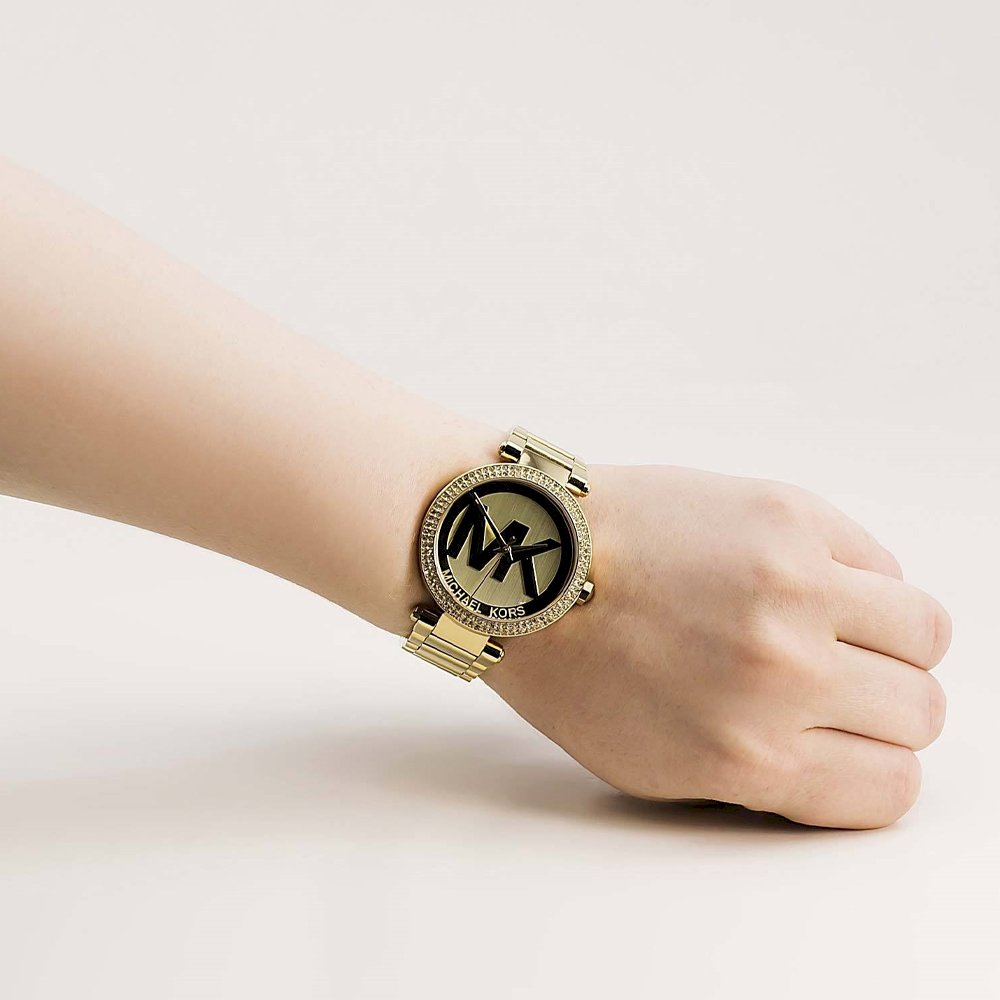 Orologio Donna Michael Kors Acciaio Dorato Zirconi Quarzo Solo Tempo MK5784