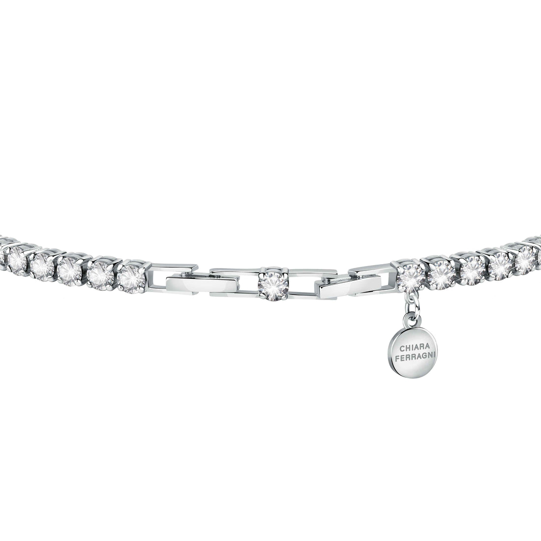 Bracciale Donna Chiara Ferragni Tennis Zirconi Bianchi Rosa Cuori