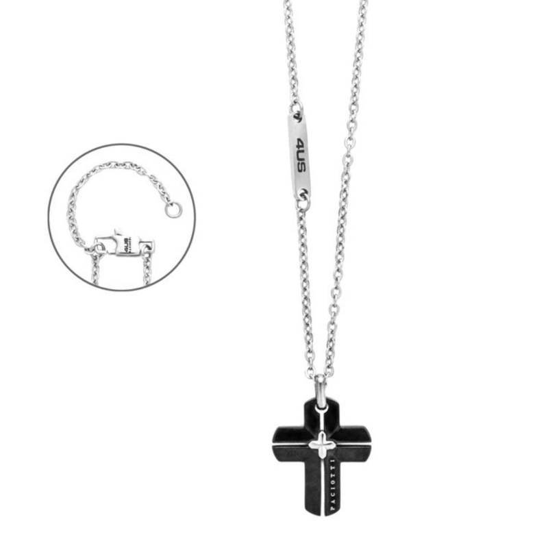 Collana Uomo 4US Cesare Paciotti Acciaio Croce 4UCL8428