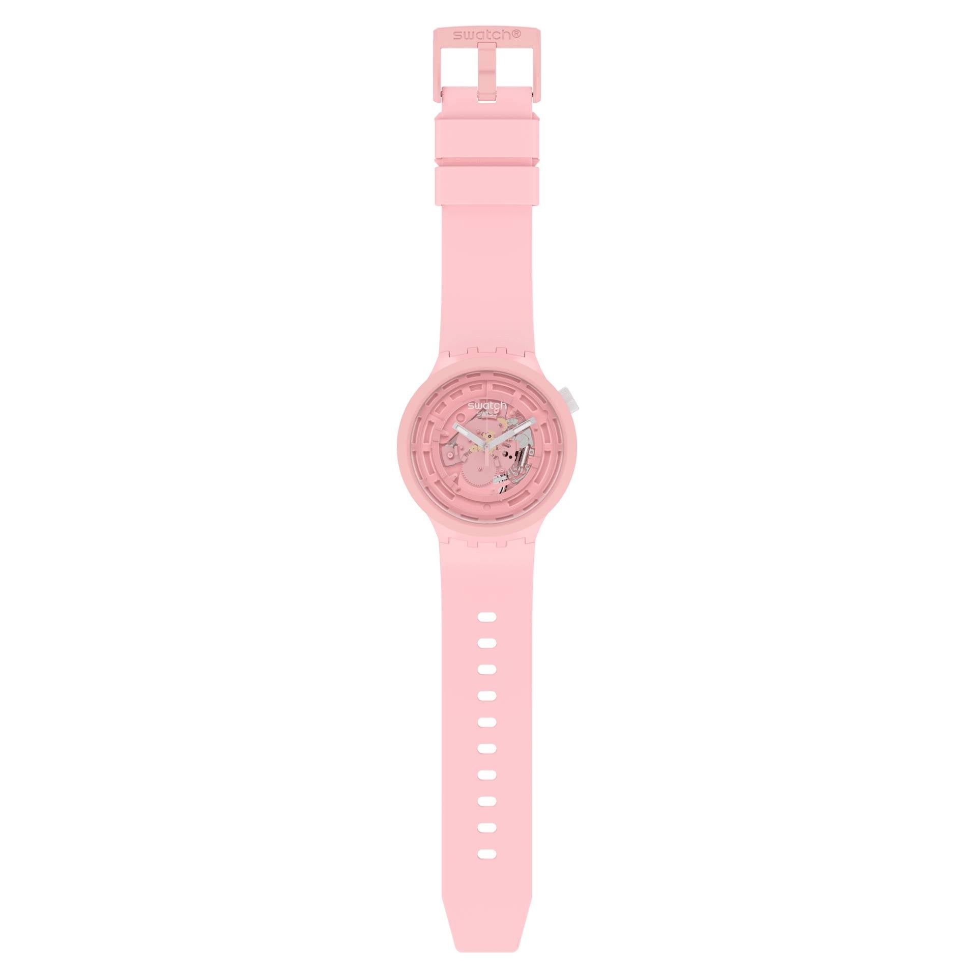 Orologio Donna Swatch Gomma Quarzo Solo Tempo Bioceramic Scheletrato SB03P100