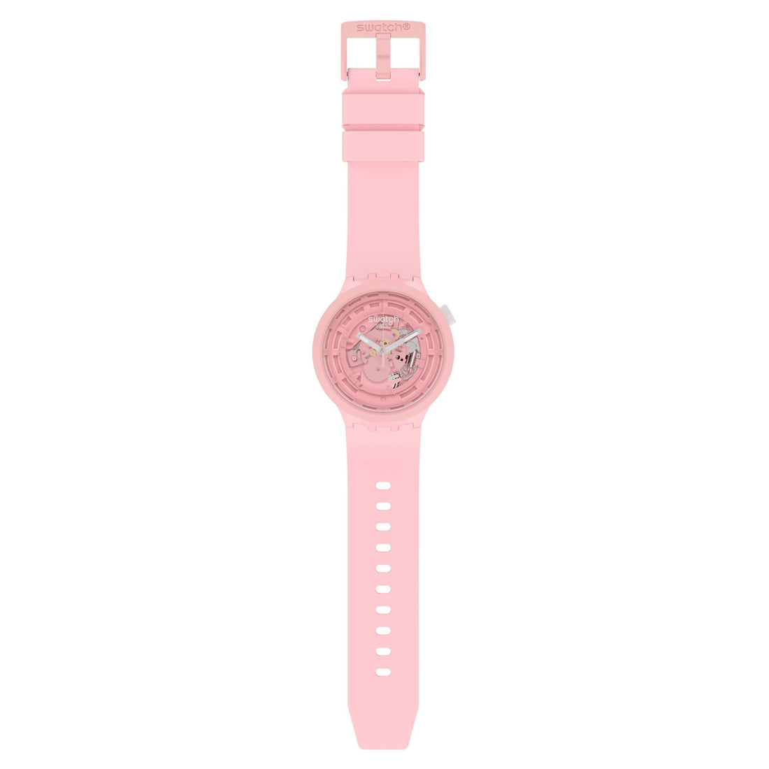 Orologio Donna Swatch Gomma Quarzo Solo Tempo Bioceramic Scheletrato SB03P100