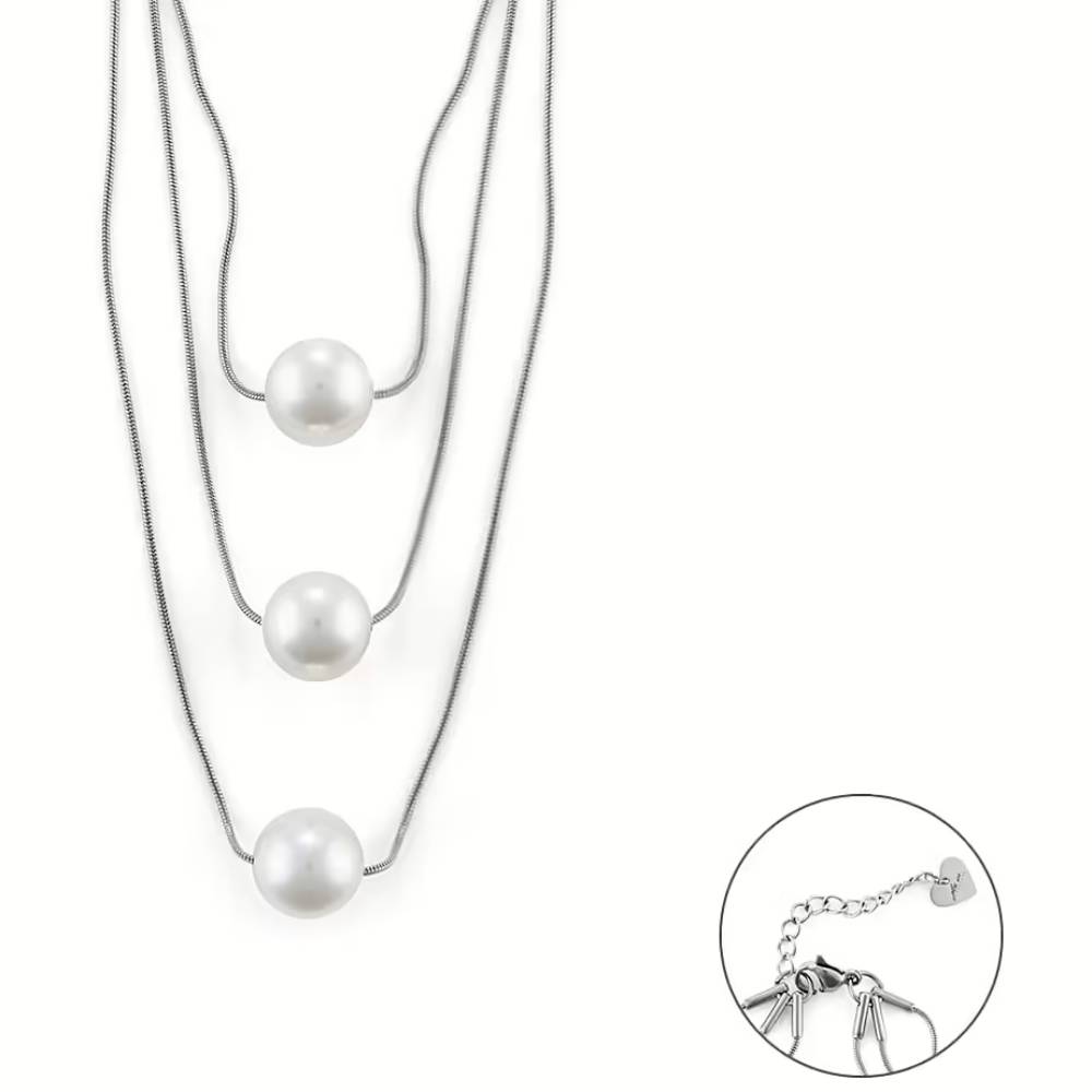 Collana Donna Acciaio 4US Cesare Paciotti  Perle 4UCL6535W