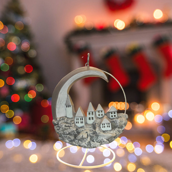 Decorazione Luna Con Paesaggio Ceramex Toupe 3039.80