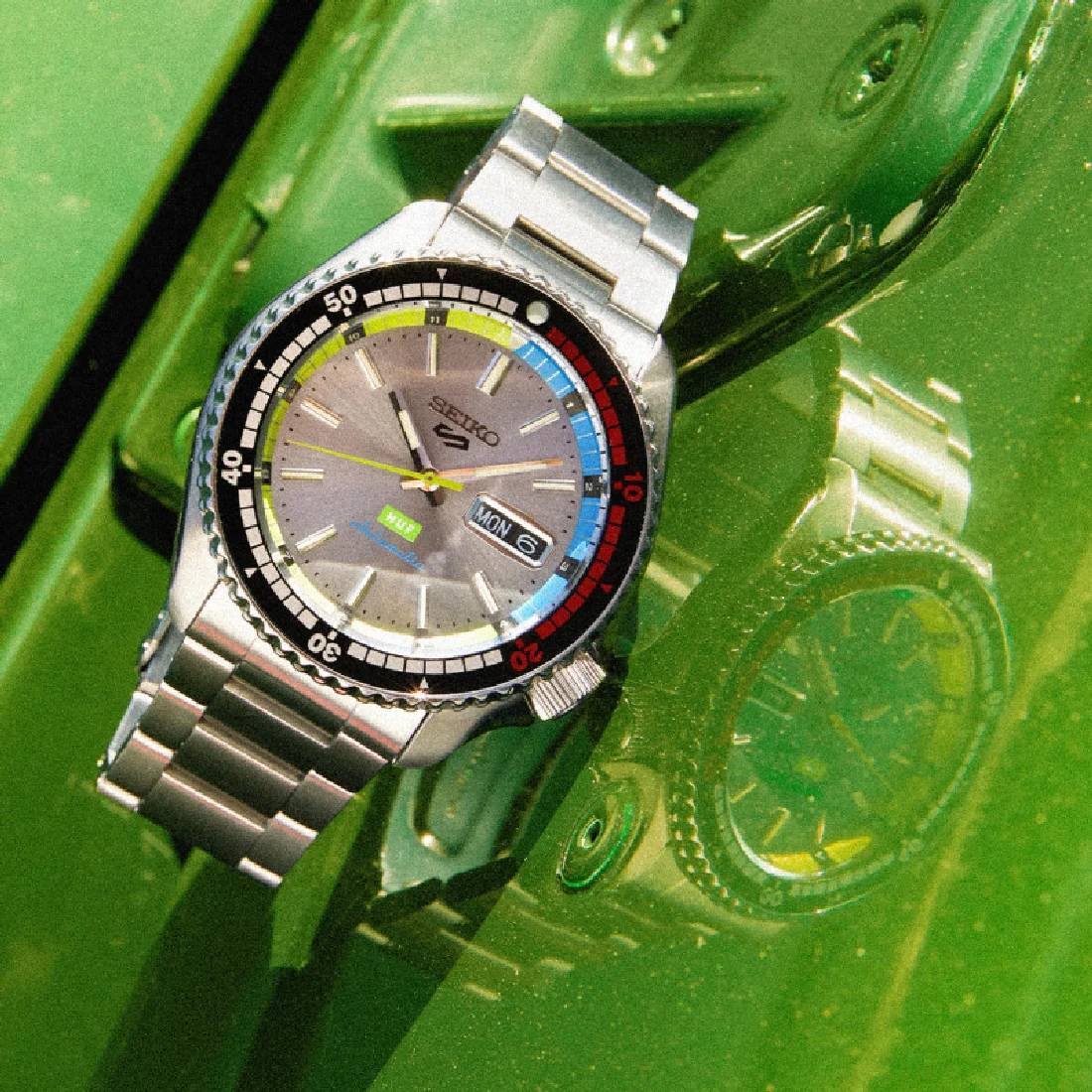 Orologio Uomo Seiko 5 HUF Edizione Limitata Acciaio Verde SRPL33K1