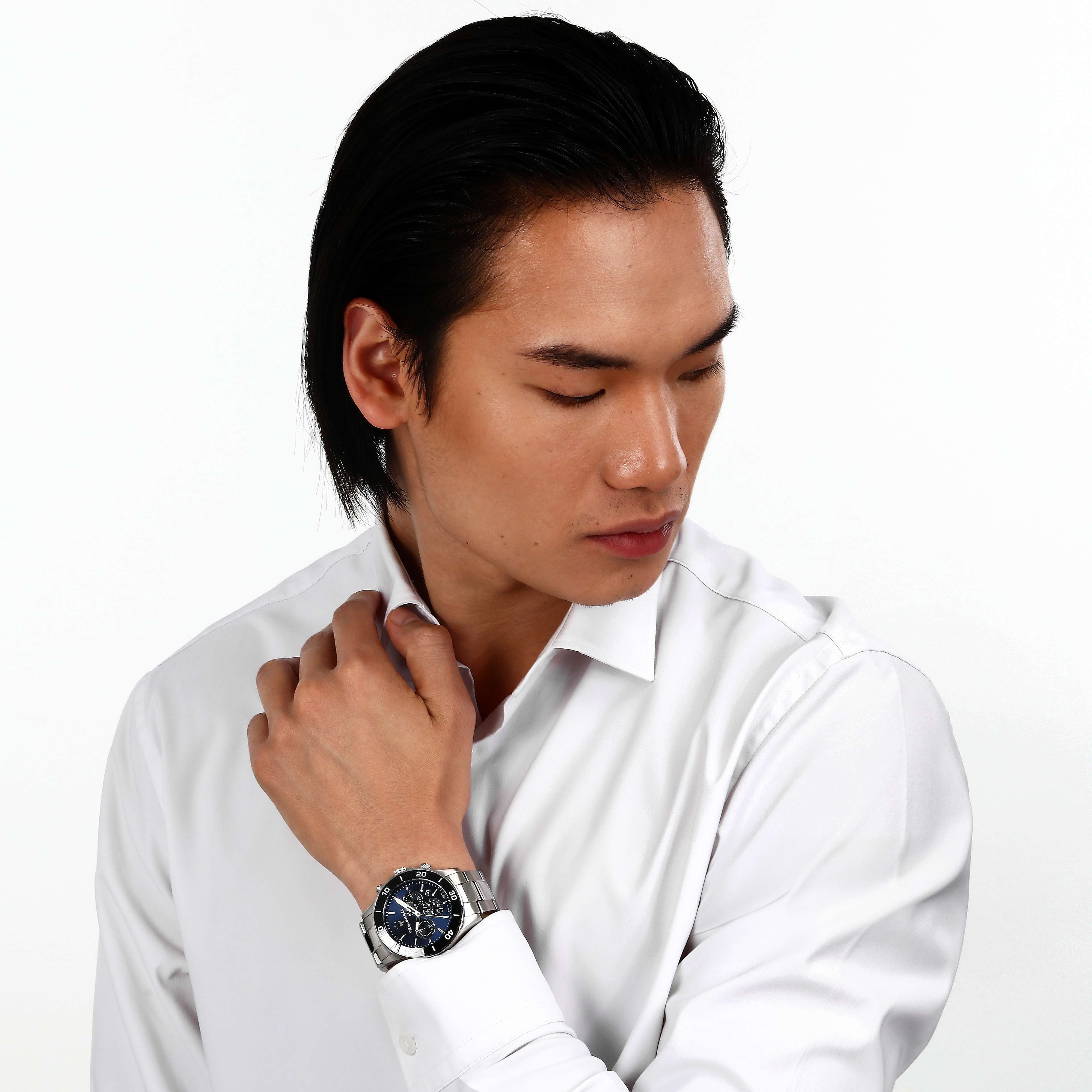 Orologio Uomo Maserati Acciaio Quarzo Cronografo Blu Data 100 M R8873600009