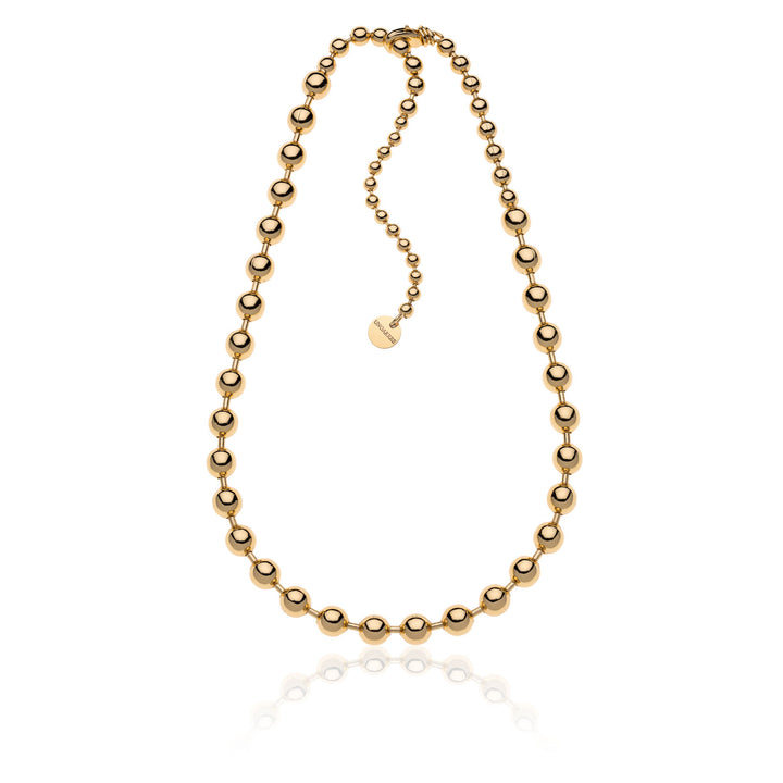 Collana Donna Unoaerre Bronzo Lucido Dorato Catena Pallini Lisci Lunga 520653