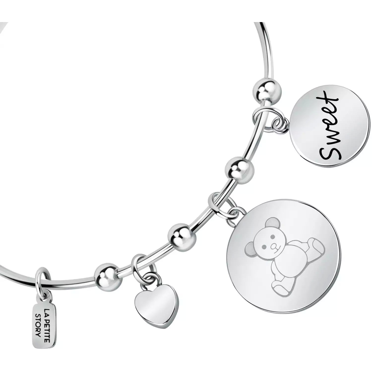 Bracciale Donna La Petite Story Acciaio Con Charm Orsetto Family LPS05ASF28